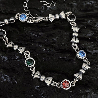 Thai Silver & Zirconia Bow Bracelet